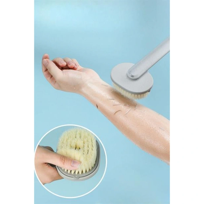 TUFEYO  Duş Jeli Hazneli Uzun Saplı Banyo Sırt Fırçası