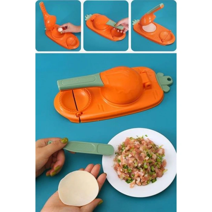 TUFEYO Havuç Tasarımlı Şık  Pratik  Börek Mantı Hamuru Presleme  Börek Yapma Kalıbı