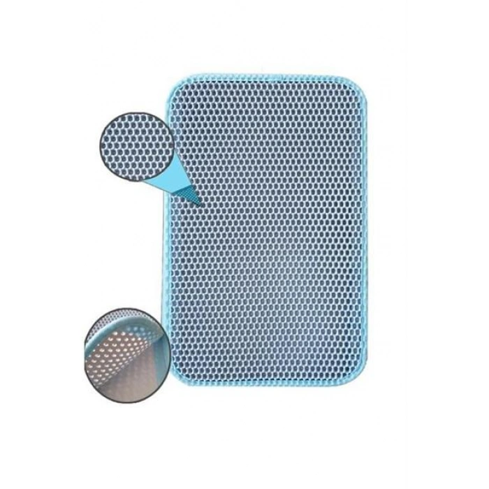 TUFEYO Kedi Tuvalet Önü Kum Toplayıcı Temizleyici Elekli Gri Paspas