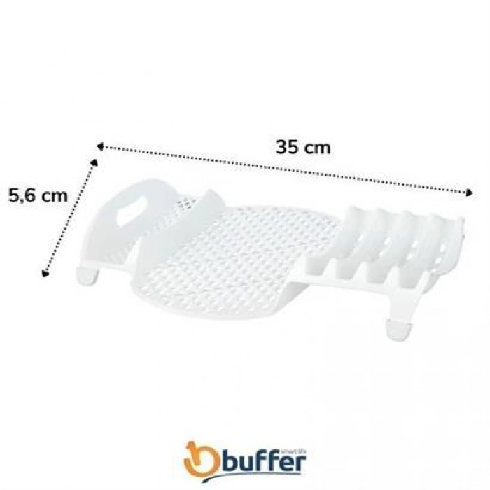 TUFEYO Lavabo Kenarı Fonksiyonel Tezgah Üstü Bardak Tabak Kaşık Kurutmalı Bulaşıklık Tabaklık