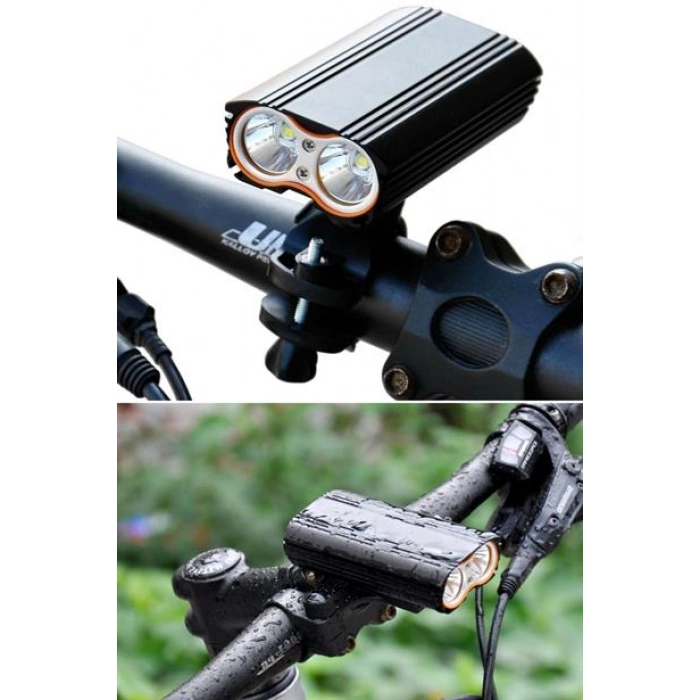 TUFEYO Şarj Göstergeli Uzun Menzil Su Geçirmez LED Bisiklet Feneri 1600 Lumen