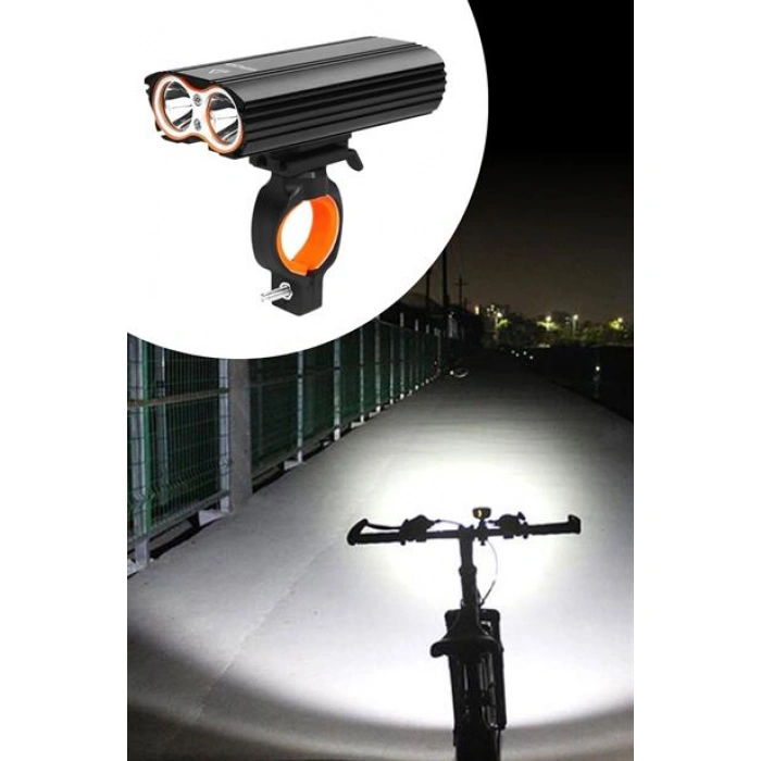 TUFEYO Şarj Göstergeli Uzun Menzil Su Geçirmez LED Bisiklet Feneri 1600 Lumen