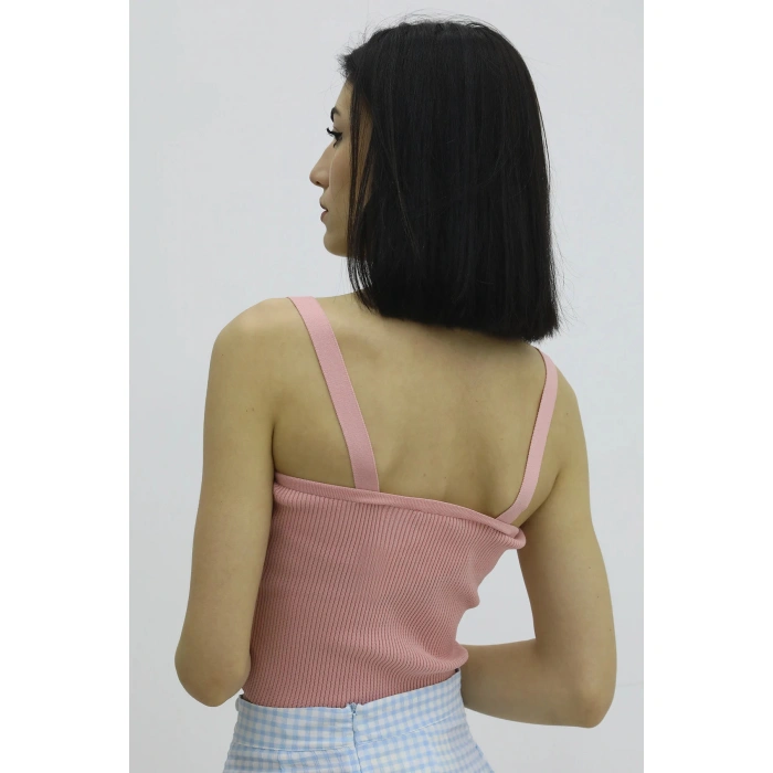 Askılı Triko Büstiyer Pudra - P-019917