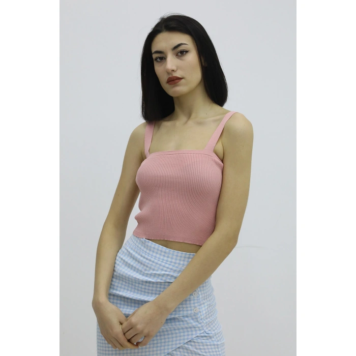 Askılı Triko Büstiyer Pudra - P-019917