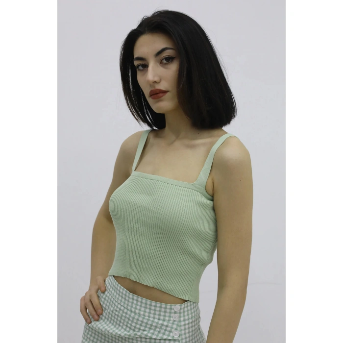 Askılı Triko Büstiyer Yeşil - P-019917