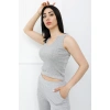 Askılı U Yaka Crop Bady Gri - P-020500