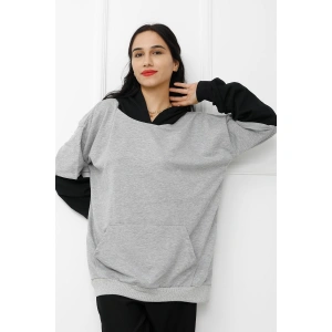 Parçalı Sweat Gri - 411.0313