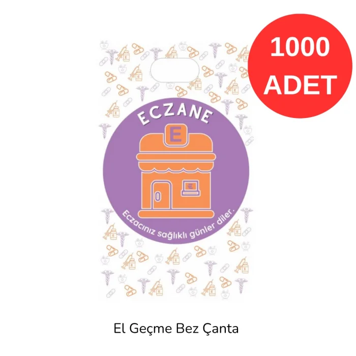 22.5x32 cm Küçük Boy Özel El Geçme Bez Torba 1000 adet