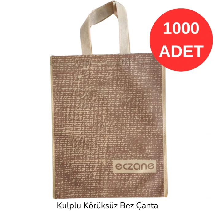 30*37cm Kulplu Hasır Desen Bez Torba 1000 adet
