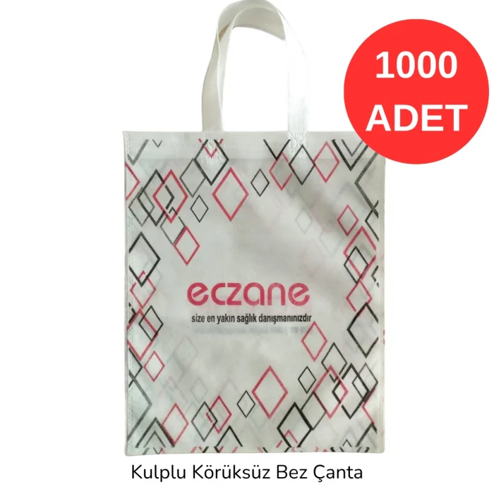 30*37cm Kulplu Zincir Desen Bez Torba 1000 adet
