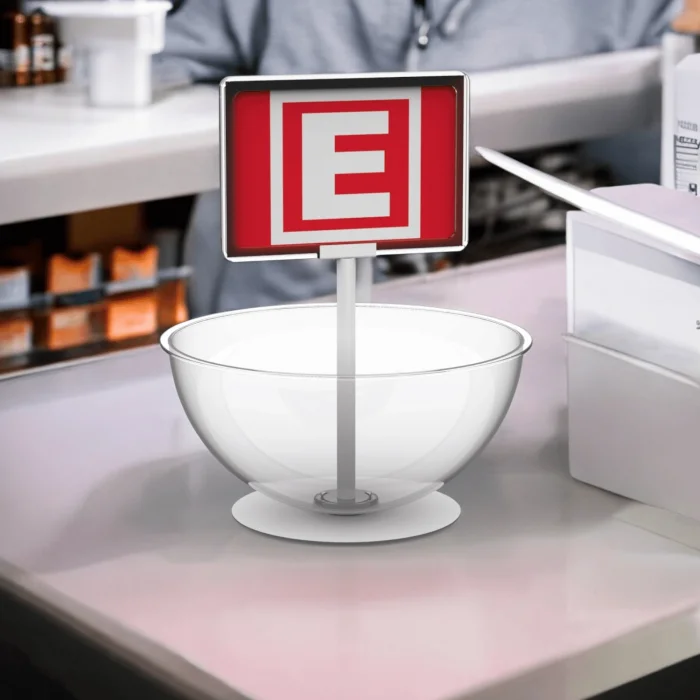 Eczane Banko Üstü 30cm Fanus Çanak Stand