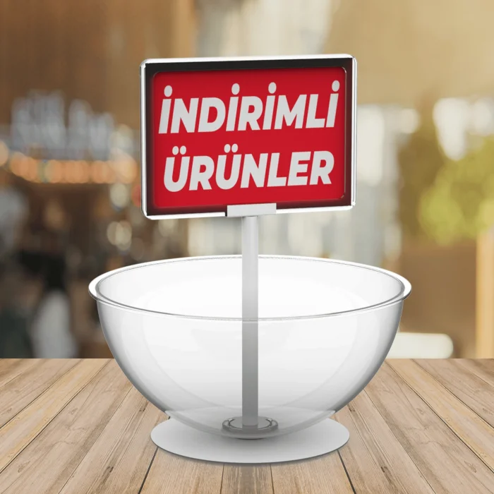 Eczane Banko Üstü 30cm Fanus Çanak Stand