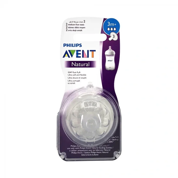 Avent Natural Biberon Emziği Orta Akış 3 Ay+ 2li