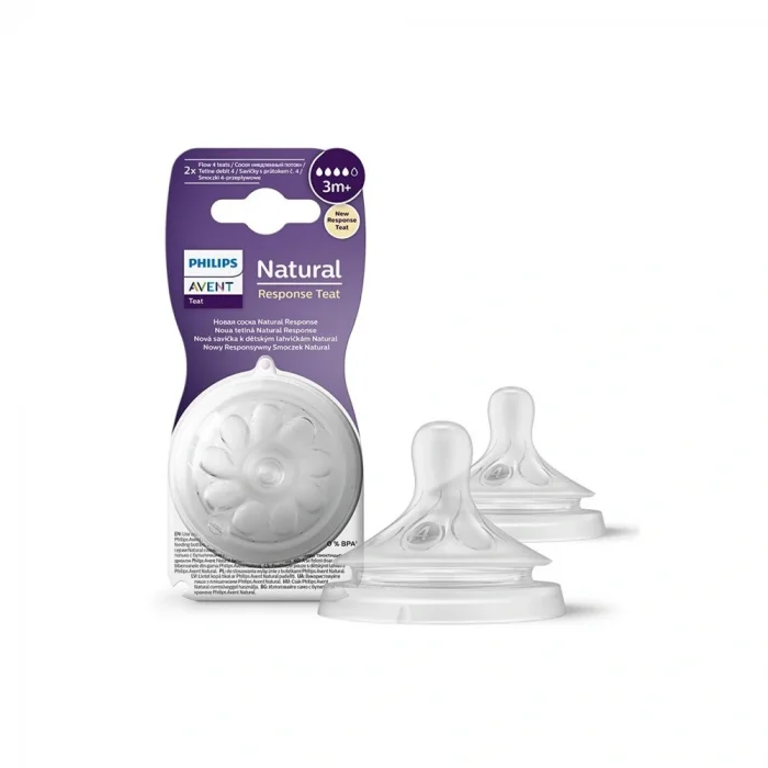 Avent Natural Response Biberon Emziği 4 Numara 3+ Ay 2li