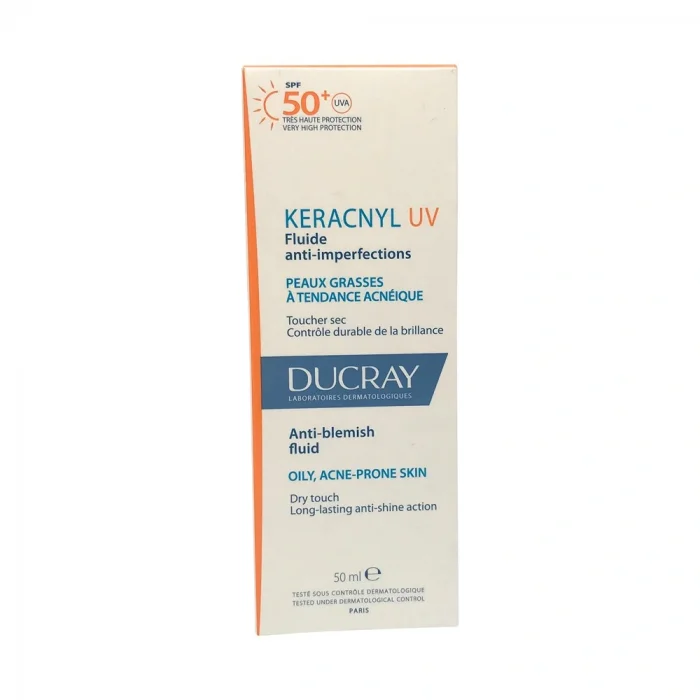 Ducray Keracnyl Akneye Eğilimli Ciltler İçin Leke Karşıtı Güneş Koruyucu UV SPF50+ 50 ml