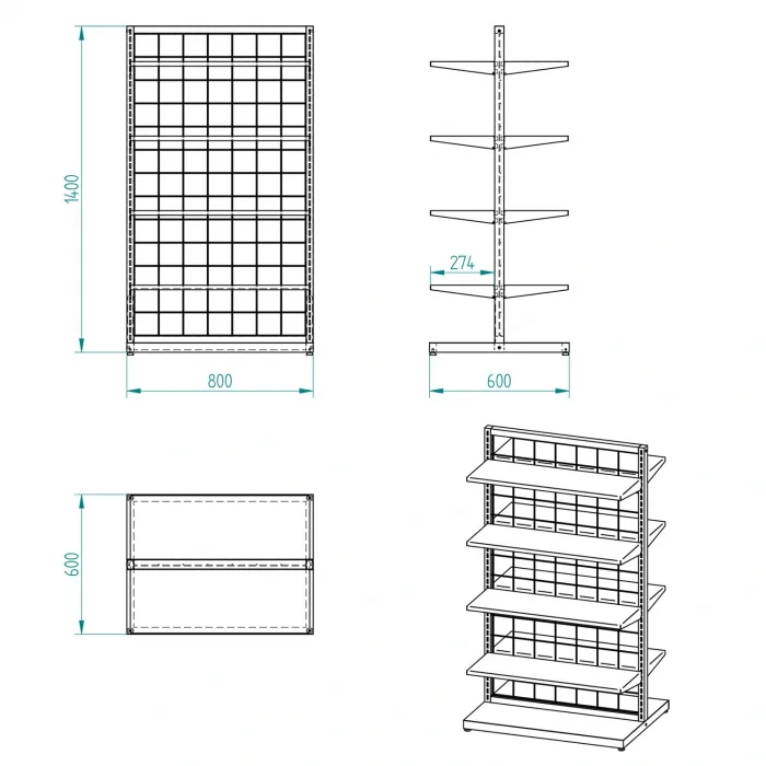 Eczane Çift Taraflı Metal Stand