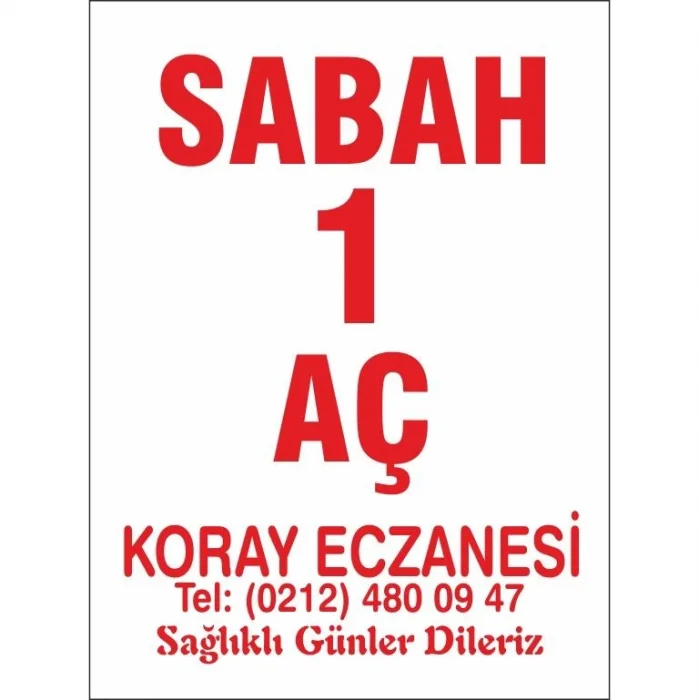 Eczane Etiketi Kod1 Beyaz