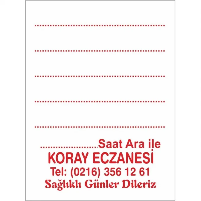 Eczane Etiketi Kod4 Beyaz
