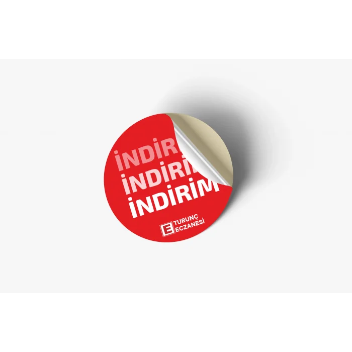 Eczanenize Özel 100 adet 4x4cm İndirim Etiketi