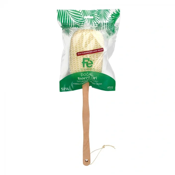 Fe Loofah Ahşap Saplı Sırt Masaj Bandı FEFU119