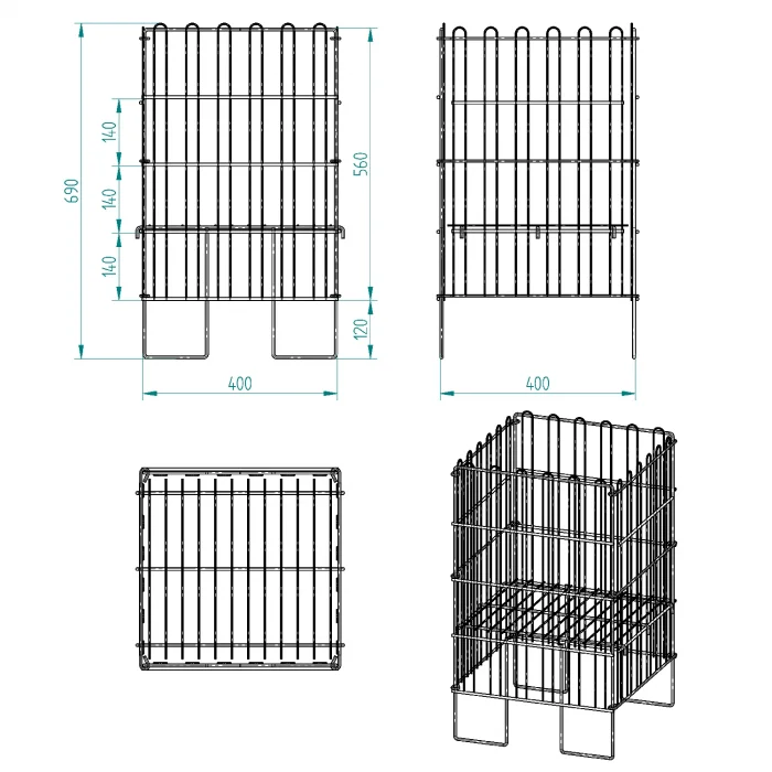 Havuz Sepet 40*40 - Beyaz