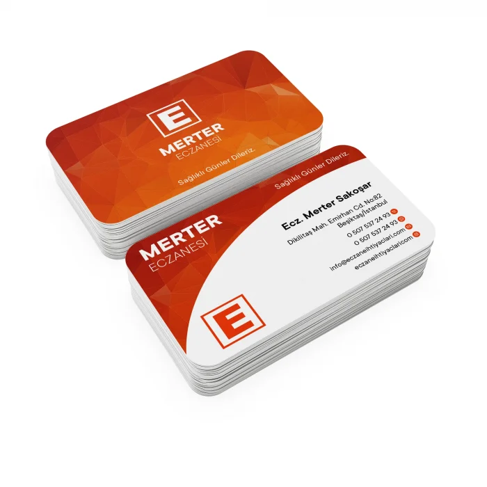 Kalın Gramajlı Eczane Kartvizit No:109 1000 Adet