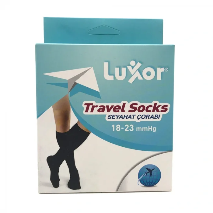 Luxor Seyahat Varis Çorabı Dizaltı Burnu Kapalı Siyah 18-23 mmhg No: 2