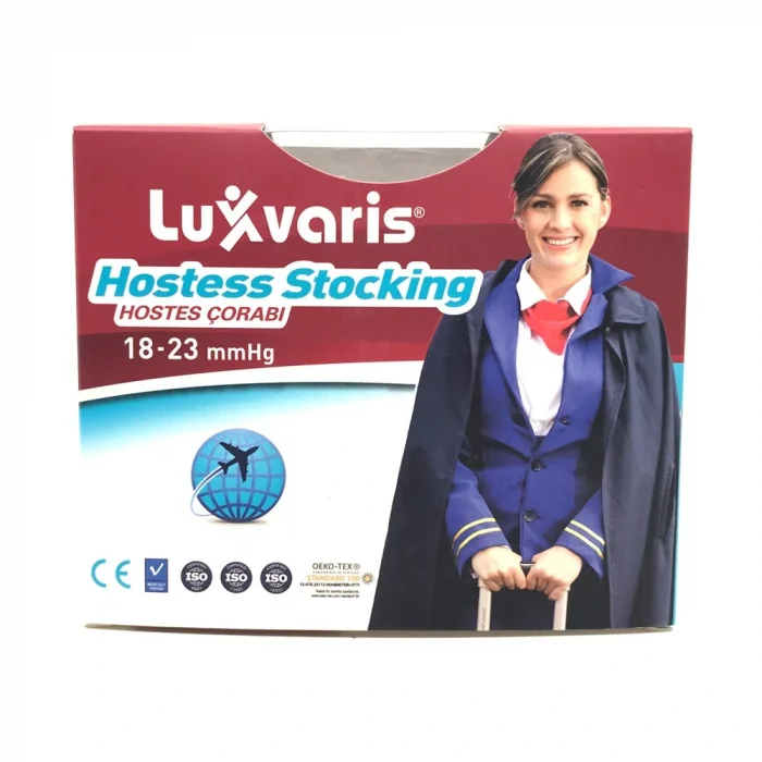 Luxvaris 845 Hostes Çorabı Külotlu Burnu Kapalı Siyah No: 1