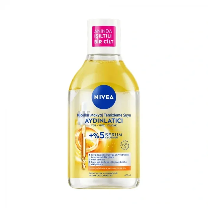Nivea Aydınlatıcı Micellar Makyaj Temizleme Suyu Serum İçerikli Donuk ve Hassas Cilt Tipleri 400 ml