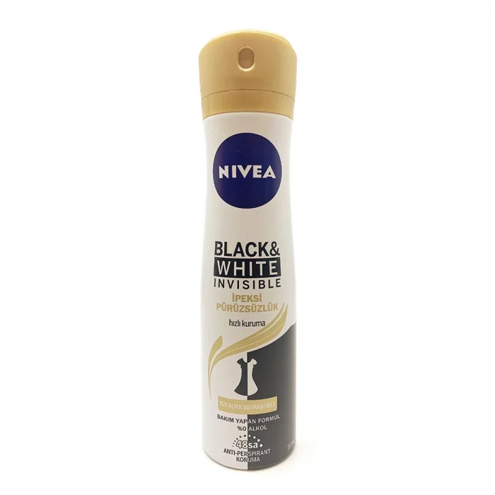 Nivea Black  White Invisible Deodorant For Women İpeksi Pürüzsüzlük 150 ml