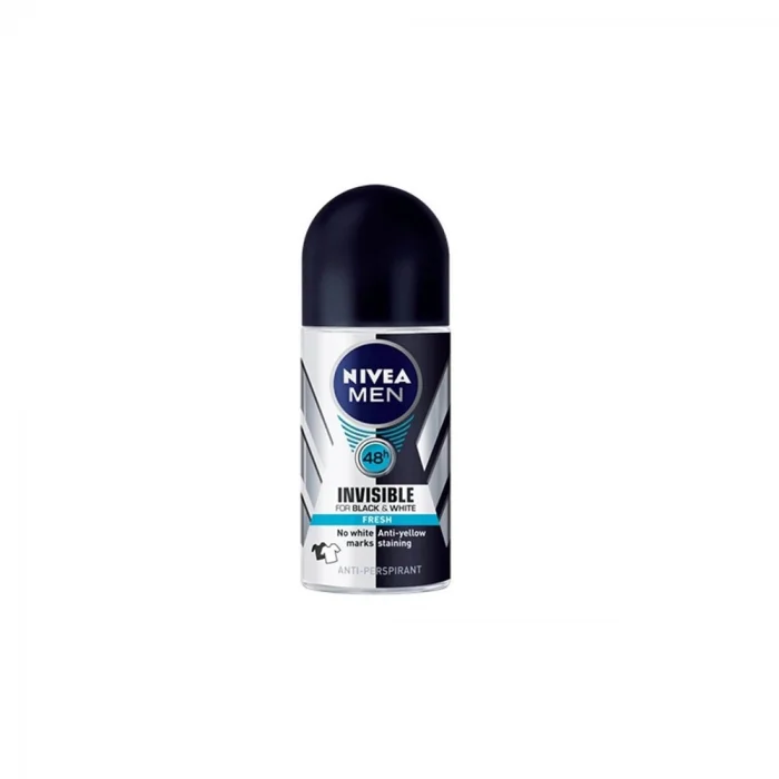 Nivea Black  White Invisible Roll-On For Men Fresh 50 ml
