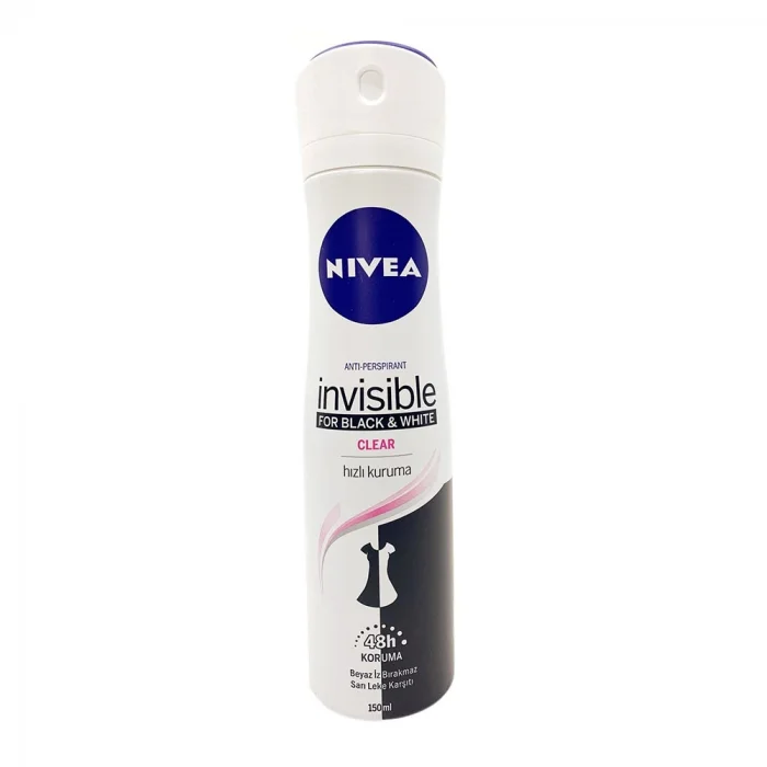 Nivea Invisible for Black  White Deodorant (Clear) 150 ml