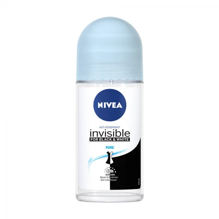 Nivea Invisible For Black  White Roll-On Pure 50 ml