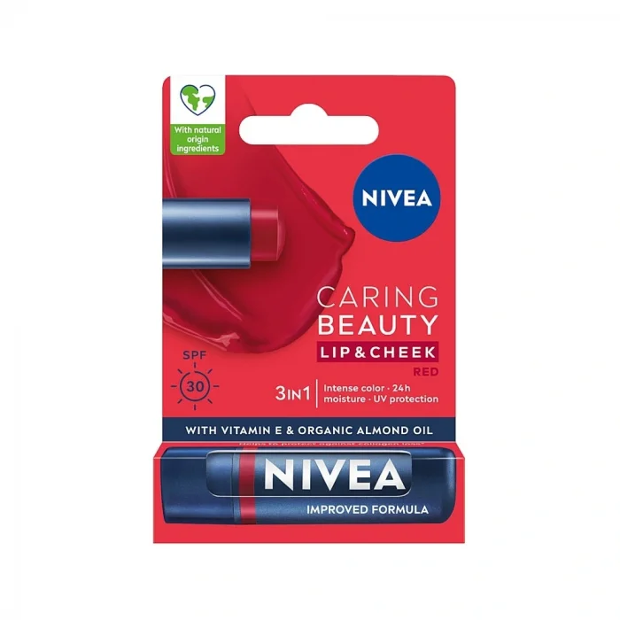 Nivea Lip Cheek Caring Red