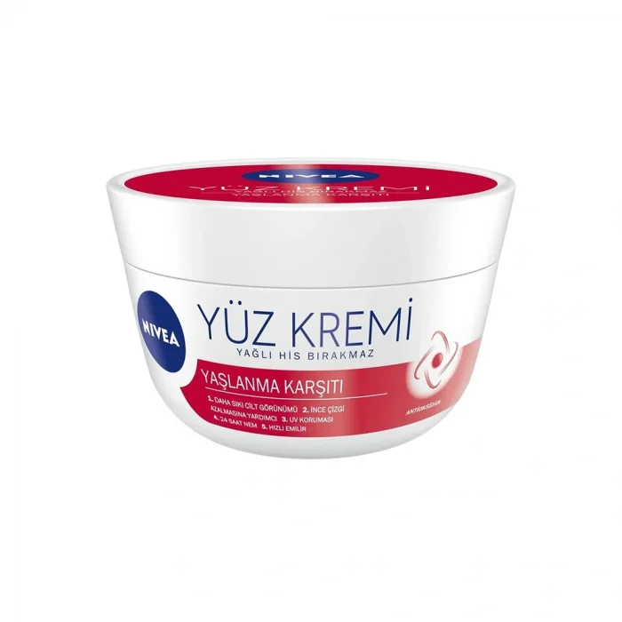 Nivea Yüz Kremi Yaşlanma Karşıtı Yağlı His Bırakmaz 100 ml