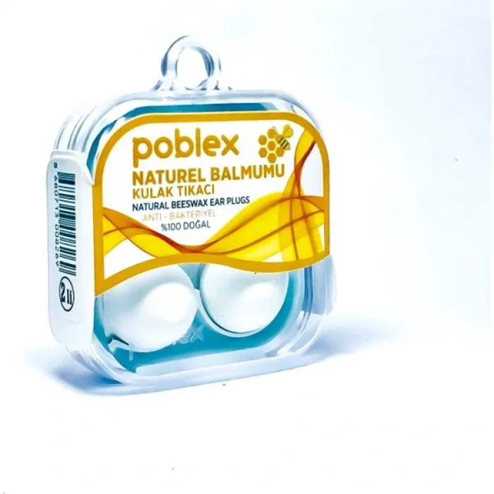 Poblex Naturel Balmumu Kulak Tikaci 2li
