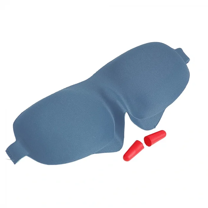 Poblex Uyku Maskesi Yeni Kulak Tıkacı Hediyeli Mavi