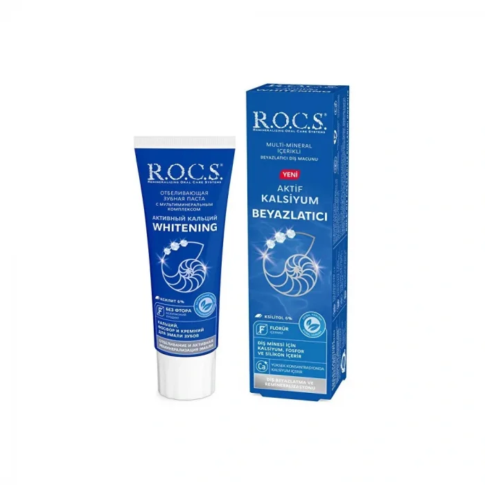 Rocs Aktif Kalsiyum Beyazlatıcı Diş Macunu 75 ml