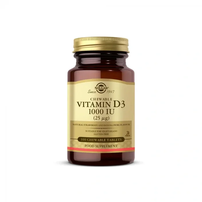 Solgar Vitamin D3 Cheaweble 1000 IU 100 Tablet