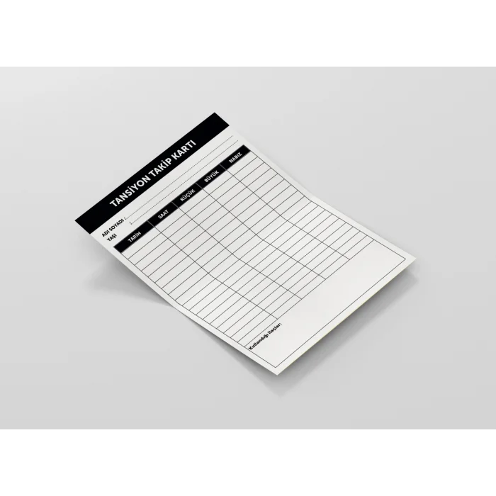 Tansiyon Takip Kartı No:122 250 Adet