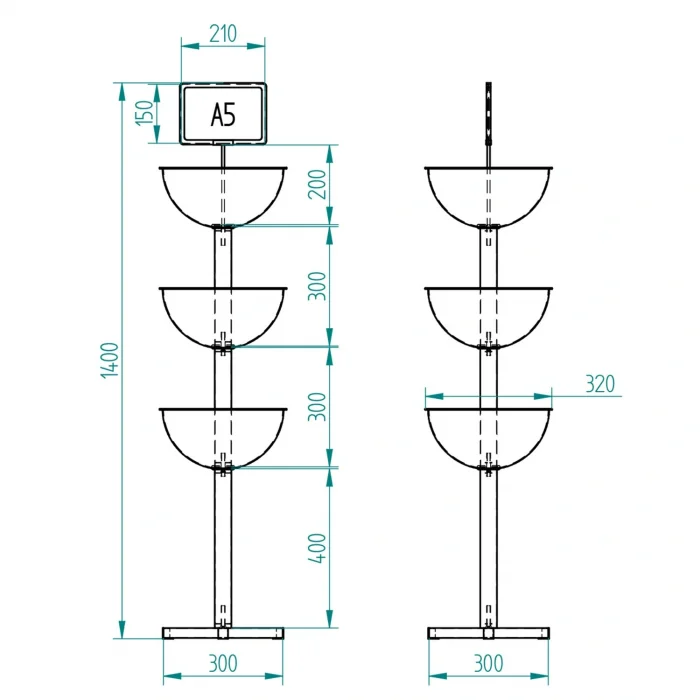 Üç Çanaklı Ürün Teşhir Standı