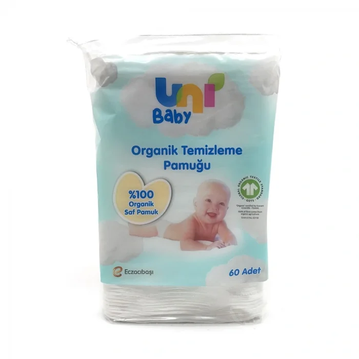Uni Baby Organik Temizleme Pamuğu 60lı