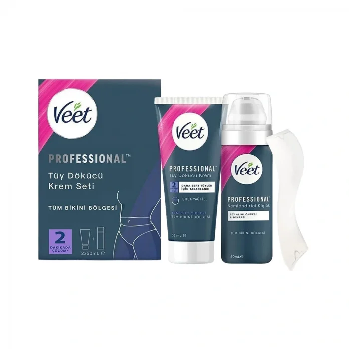 Veet Professional Bikini Bölgesi Tüy Dökücü Krem Seti 50 + 50 ml