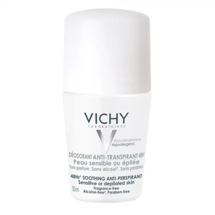 Vichy Deodorant Hassas ve Epilasyon Yapılmış Ciltler için 48 Saat Etkili Roll-On 50 ml