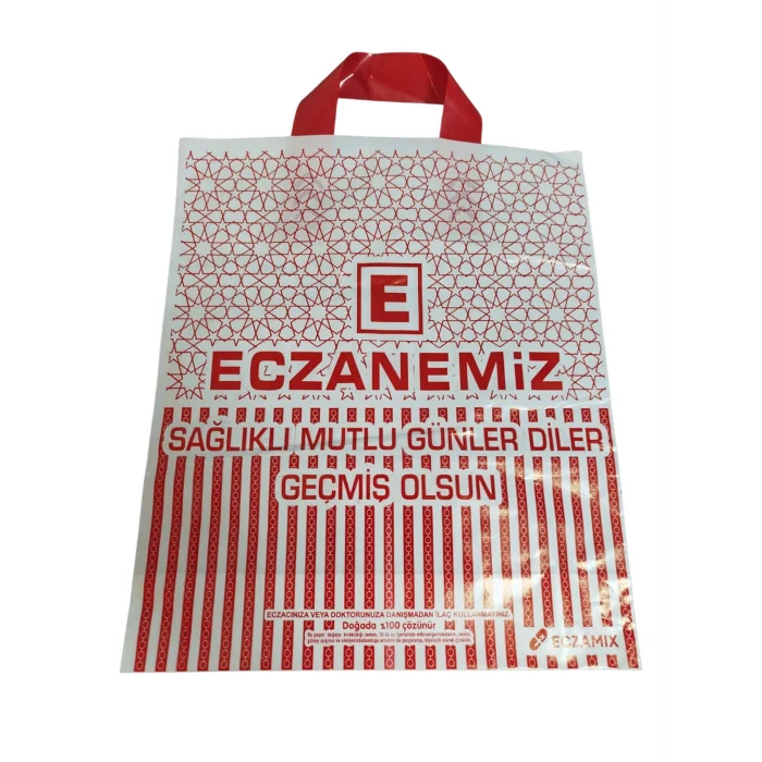 Yumuşak Saplı Eczane Poşeti – 30×35 cm, 8 cm Körüklü 1 Kg