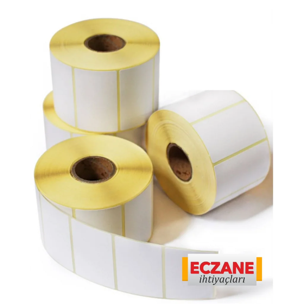 İlaç Tarif Etiketi (48.000 Adet) 40mm X 60mm Beyaz Zemin Etiket