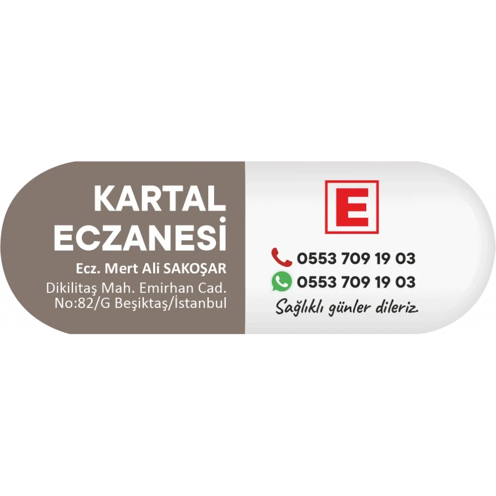 İlaç Kapsülü Koyu Kahverengi E Logolu - 1000 adet