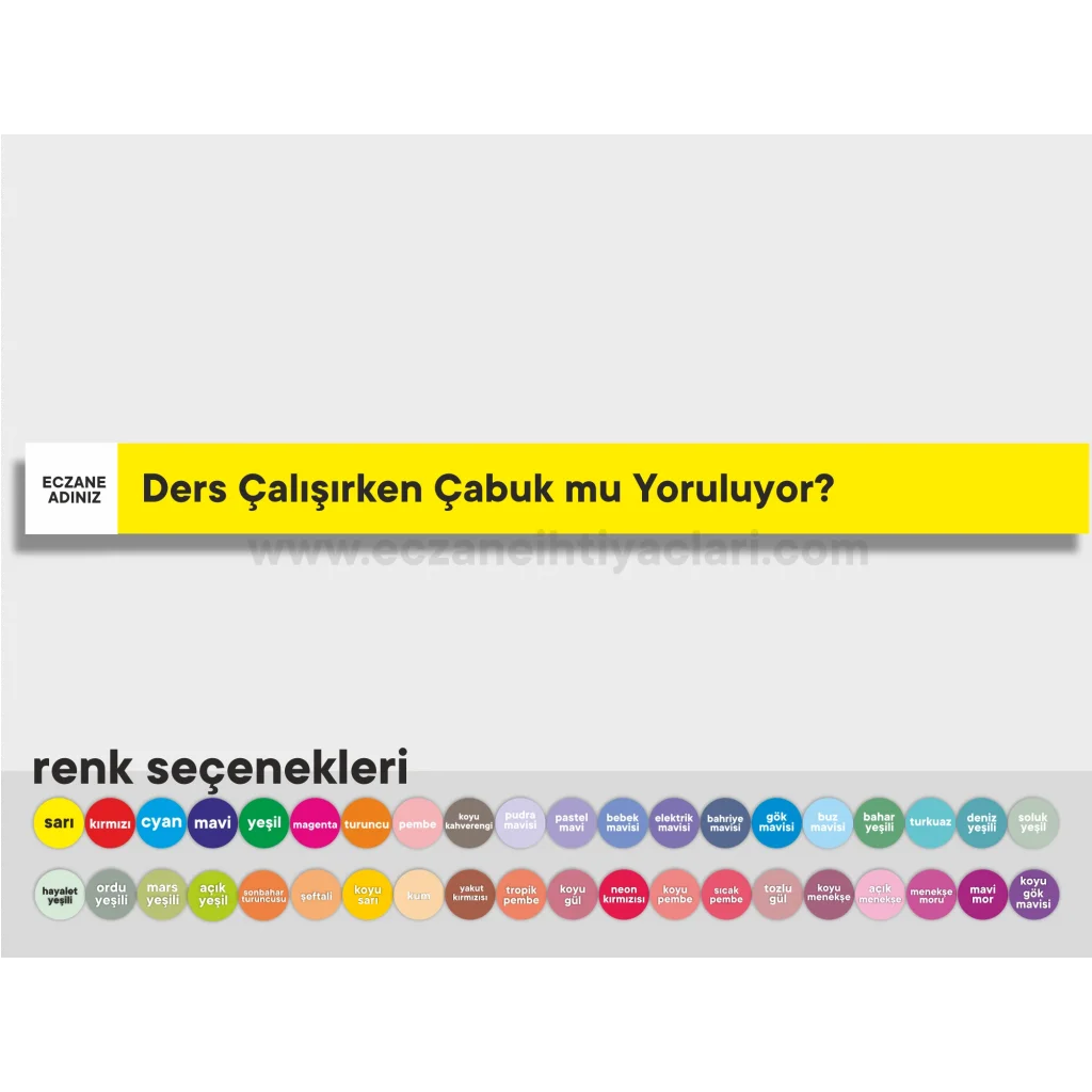Ders Çalışırken Çabuk mu Yoruluyor?