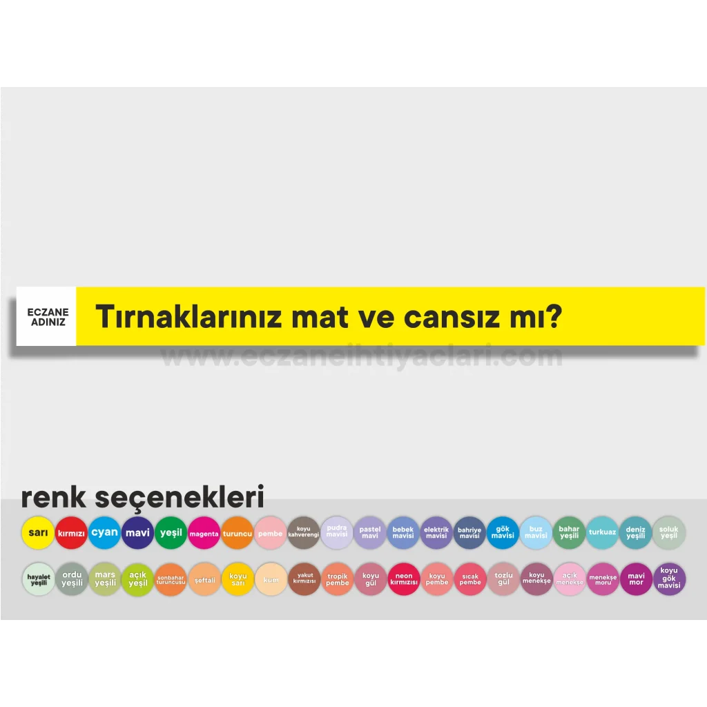 Tırnaklarınız mat ve cansız mı?