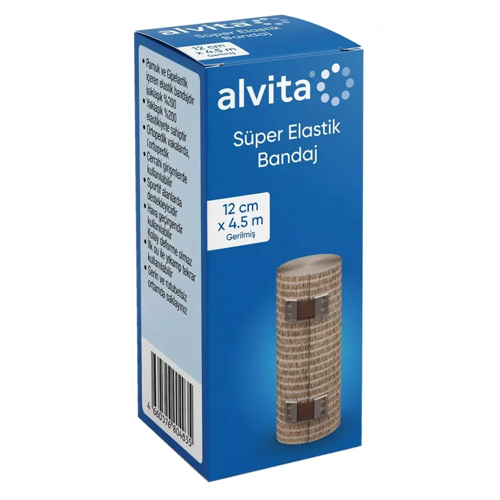 Alvita Süper Elastik Bandaj 12 cm x 4,5 m